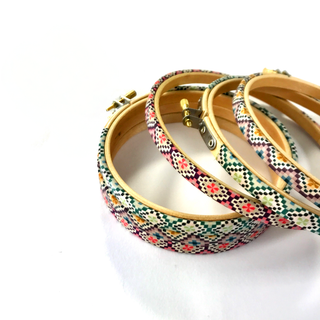 Fabric-Wrapped Wooden Embroidery Hoops